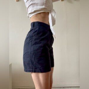 Vintage Ralph Lauren Navy Cotton Shorts – Classic Preppy Style (Size 2)